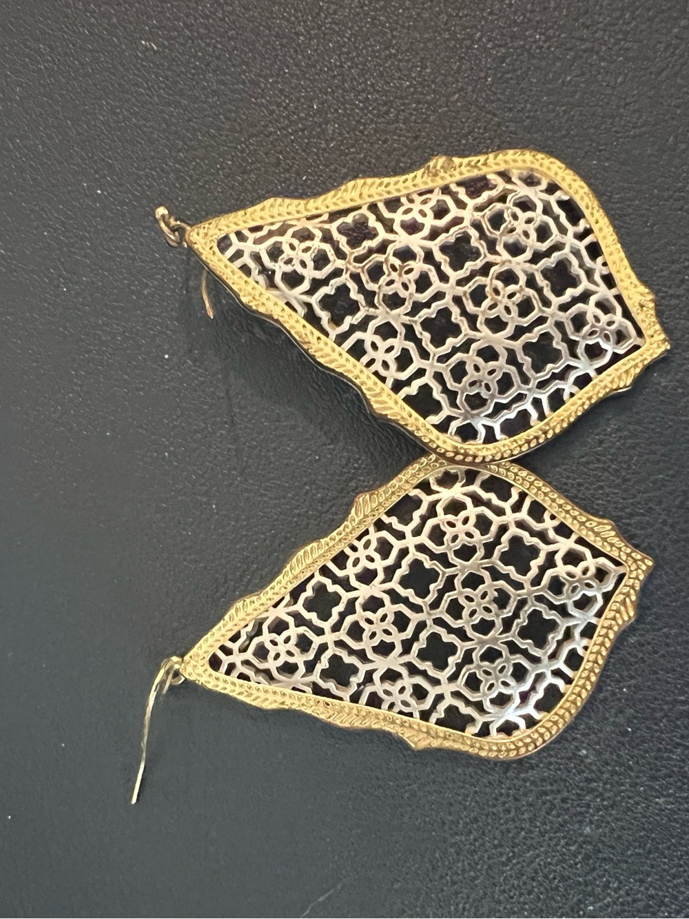 Kendra Scott mixed metal Filigree Drop Earrings - Elegant Women's Accessory